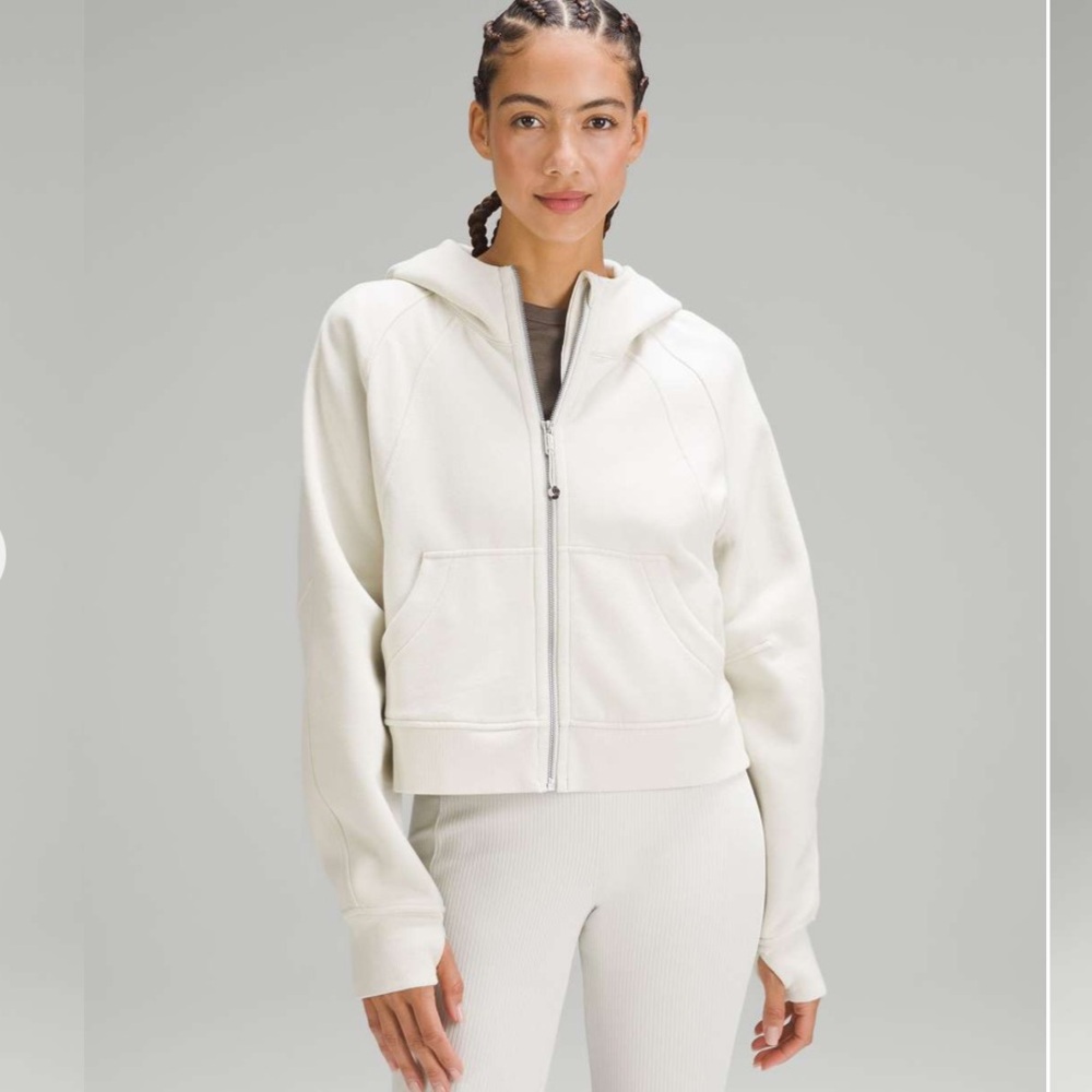 Lululemon Scuba Oversized Full Zip Hoodie in Bone size XS/S